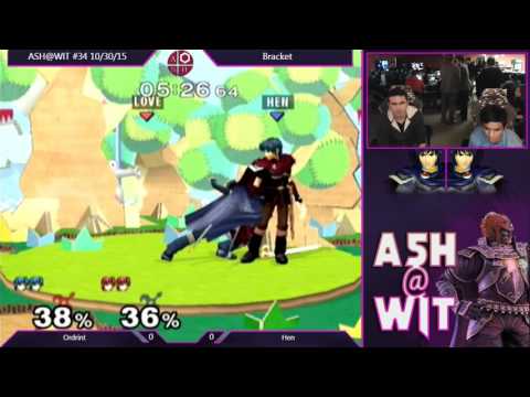 Ordrint (Marth) vs Hen (Marth) - ASH@WIT #34 Melee Bracket