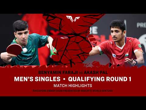 Benyamin Faraji vs Akash Pal | MS QR 1 | #WTTSingapore2026