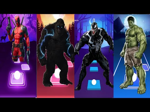 Deadpool VS King Kon VS Hulk VS Venom Tiles Hop 1000k