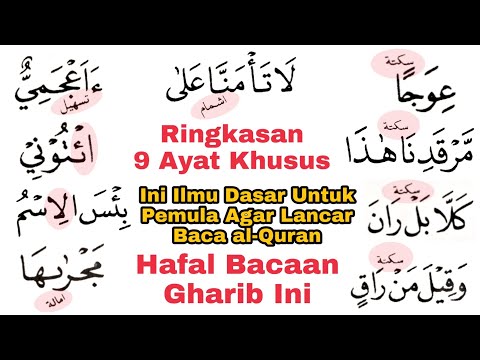 Lengkap, Ringkasan Bacaan Gharib Yaitu Tashil, Isymam, Imalah, Ibdal, Saktah, Naql
