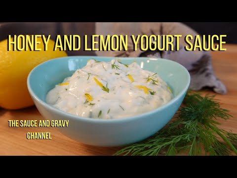 Honey and Lemon Yogurt Sauce | Homemade Greek Yogurt Sauce | How to Make Yogurt Sauce | Greek Yogurt