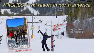 I travelled 1,200 miles to learn HOW TO SNOWBOARD | small christmas town🎄