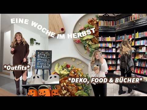 Plus size fall outfits, book & fall decor shopping, PMS, delicious recipes 🤎🍂🧸👜🧥