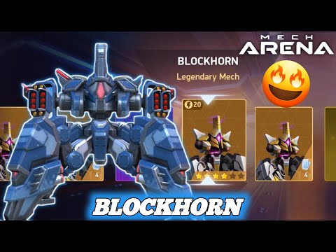 Finally Blockhorn Unlocked🔓 | Blockhorn and Strike Rocket 10 - Mech Arena