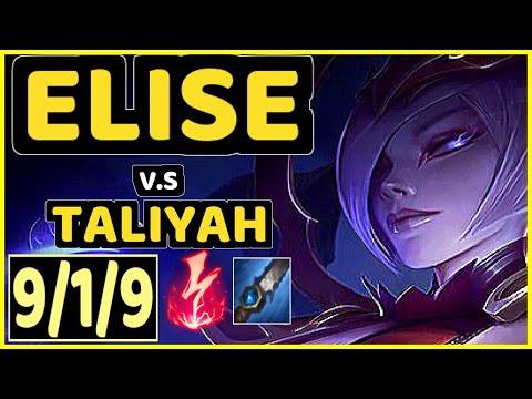 PEANUT (ELISE) vs TALIYAH - 9/1/9 KDA JUNGLE CHALLENGER GAMEPLAY - KR