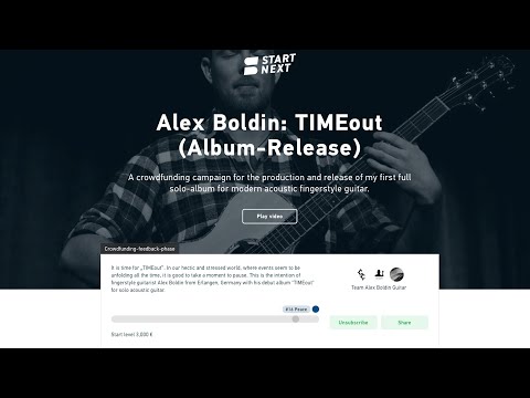 Alex Boldin - TIMEout (Album) - Crowdfunding Video