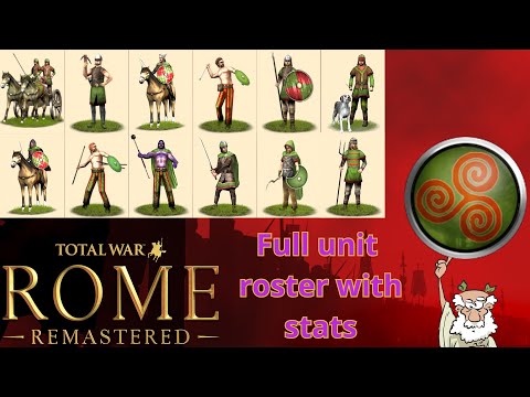 Celts Unit Roster in Total War: Rome Remastered - Barbarian Invasion