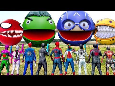 Spider-Man: Into The Spider-Verse (2024) | DEADPOOL & WOLVERINE - PACMAN IN REAL LIFE TRANFOMATIONS