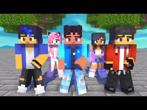 GASOLINA SHUFFLE DANCE APHMAU CREW HANDSOME BOYS EIN, AARON, PIERCE - MINECRAFT ANIMATION #shorts