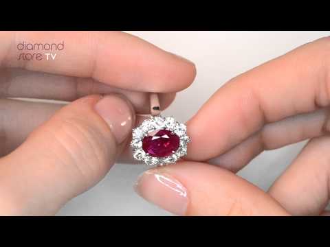 FET27 TY 1- Ruby 2.40ct And Diamond 1.00ct 18K White Gold Ring