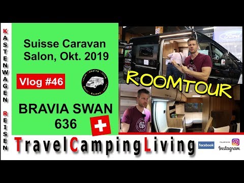 #46 BRAVIA SWAN 636, Roomtour | Suisse Caravan Salon Okt. 2019 | Viel Platz auf 6,4 m?