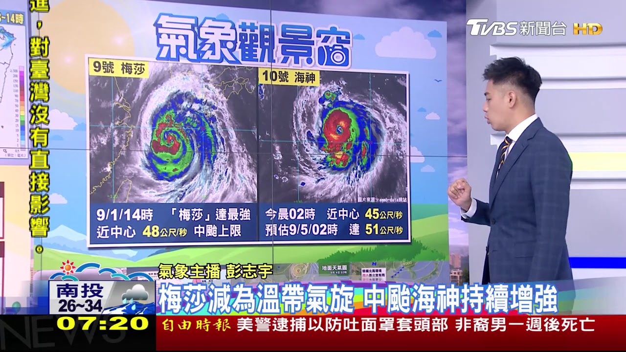 「海神」恐增強颱奔日韓!白天雨稍緩 午後雷雨