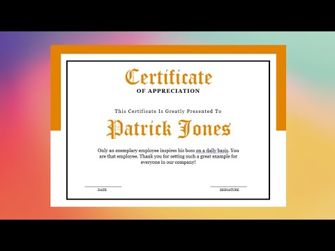 How to Design a Certificate from Scratch | MS Word Design #certificatedesign #mswordtutorial