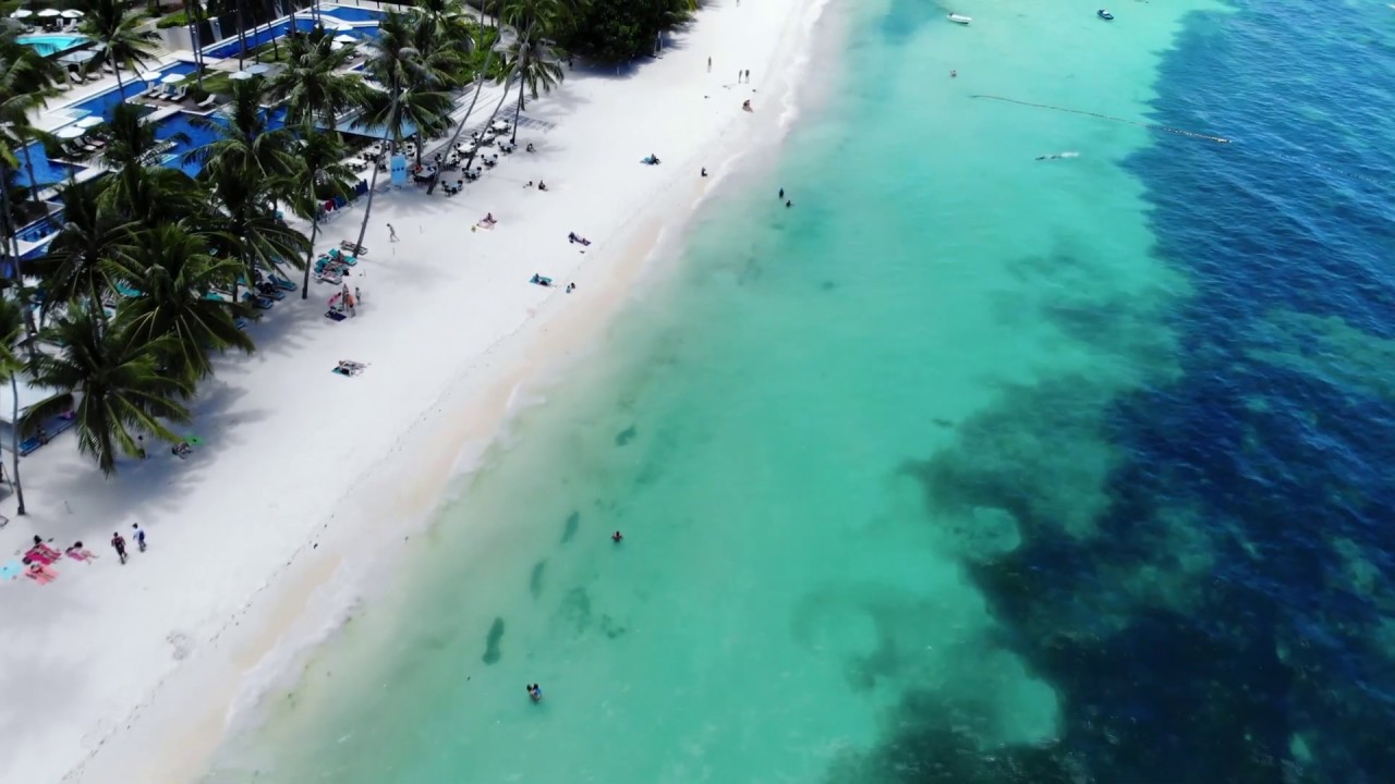Discover the captivating bird-eye vistas of Alona Beach.