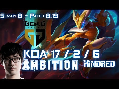 GEN Ambition KINDRED vs TALIYAH Jungle - Patch 8.19 KR Ranked