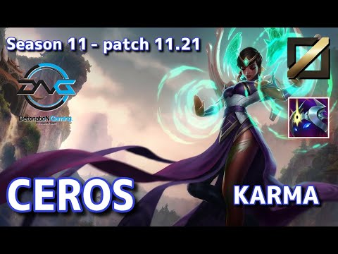 【JPサーバー/P1】DFM Ceros カルマ(Karma) VS ゼラス(Xerath) MID - Patch11.21 JP Ranked【LoL】