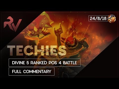Divine 5 RANKED POS 4 BATTLE TECHIES--KDA--24-8-18--Full Commentary by RobotVice