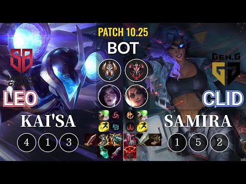 SB Leo Kai'Sa vs GEN Clid Samira Bot - KR Patch 10.25