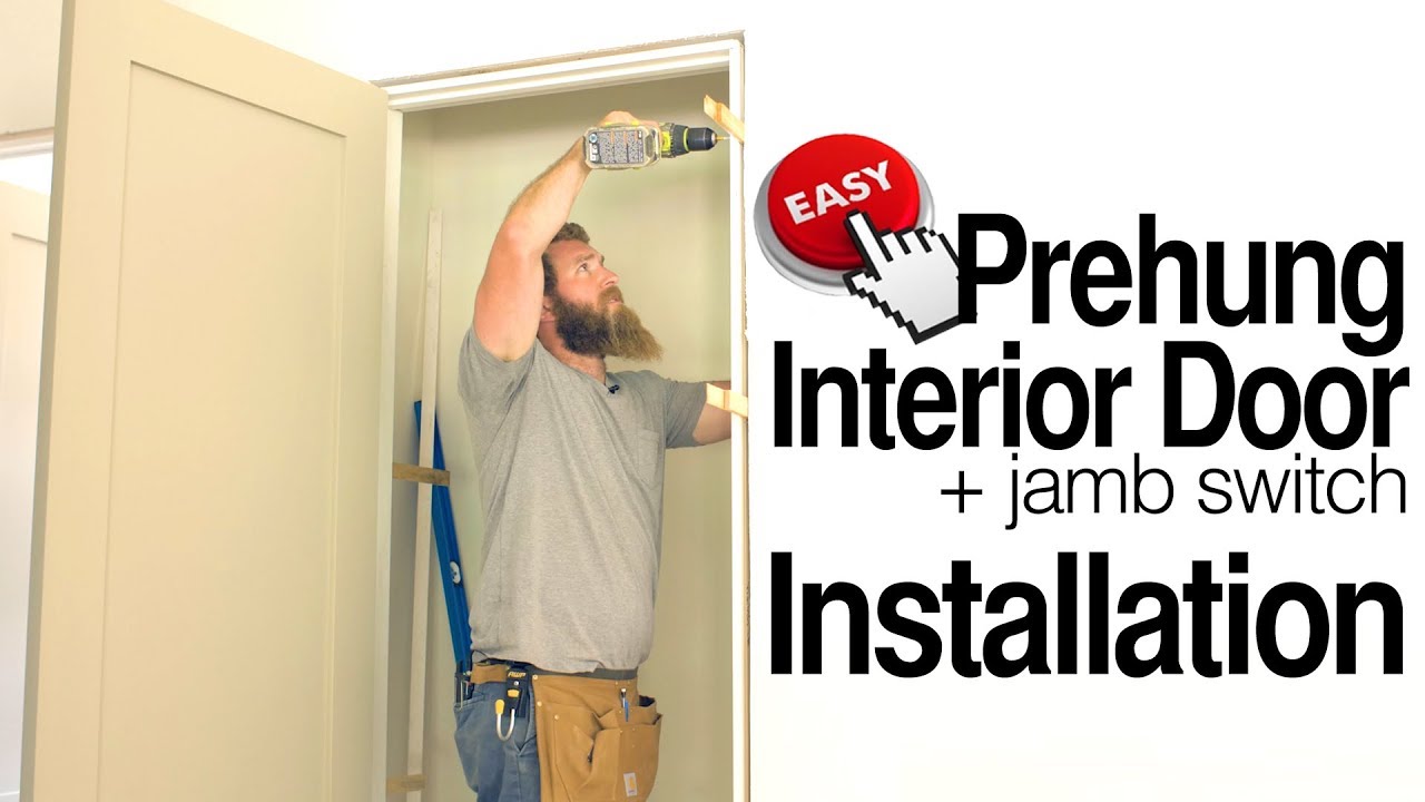 How to Install a Prehung Interior Door + Jamb Switch