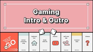 Cute gaming intro and outro intro templates | pixel game aesthetic pastel intro