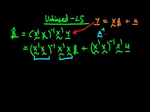 Least Squares as an unbiased estimator - matrix formulation