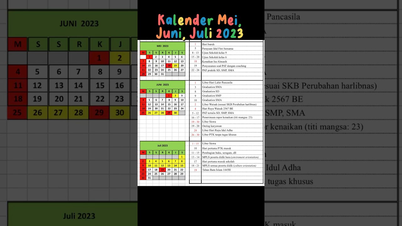 KALENDER PENDIDIKAN 2022/2023