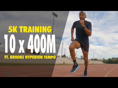 400 Meter Repeat Workout to Run a Fast 5K featuring Brooks Hyperion Tempo