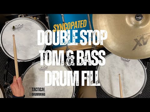 Learn This Syncopated Double Stop Tom & Bass Drum Fill