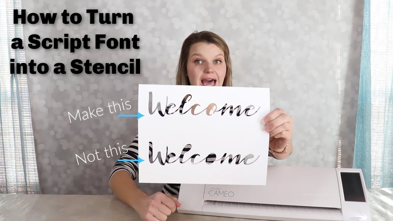 How to Turn a Script Font into a Stencil (using a Silhouette)