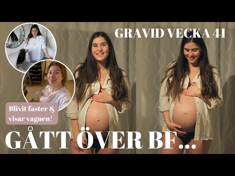 GRAVID VECKA 41 - Hinnsvepning, slempropp och blivit faster!!