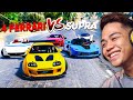 4 FERRARI vs Turbo SUPRA!! (INTENSE RACE) | GTA 5