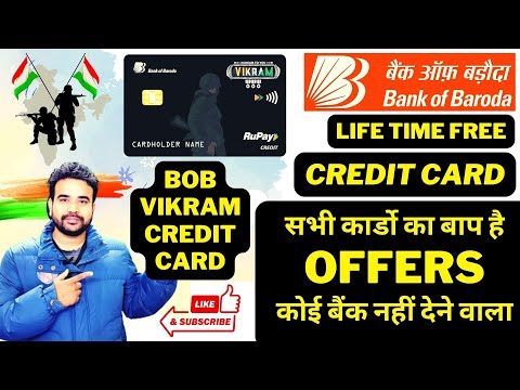 vikram credit card 🔥| free credit card | credit card | credit card banwaye kam cibil score per | bob