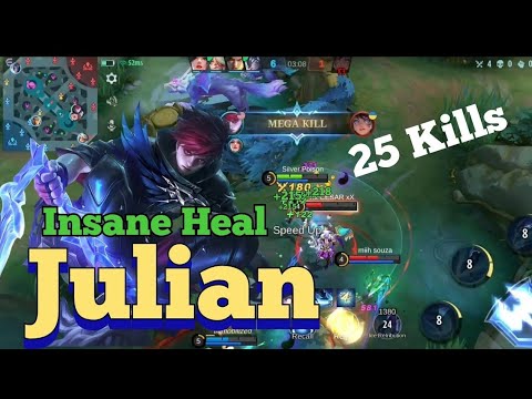 25 Kills !!! Julian | INSANE HEAL + CRITICAL | META HERO | MOBILE LEGENDS | MLBB GamePlay