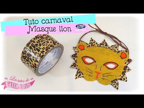 { Tuto} Masque lion en it'z duct tape / Carnaval