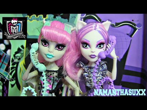 MONSTER HIGH GHOUL CHAT ROCHELLE GOYLE CATRINE DEMEW 2 PACK REVIEW VIDEO!!!