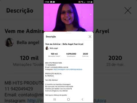 React música Vem me admirar -Bella Angel Feat Aryel