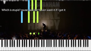 Bo Burnham (Karaoke) // Are You Happy? | LyricWulf Piano Tutorial on Synthesia