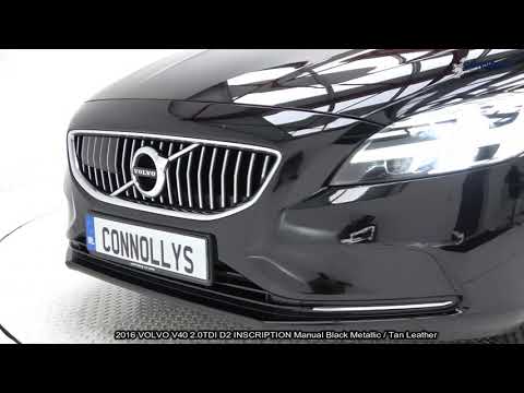 CMG SEAT SLIGO: 2016 Volvo V40 2.0TDI D2 INSCRIPTION Manual Black Metallic / Tan Leather