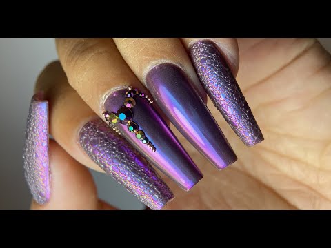 Crazy Nail Technique with Chrome Powder  Best Fall 2022 Nail Art