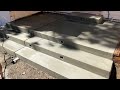 Pouring a set of concrete steps with lights