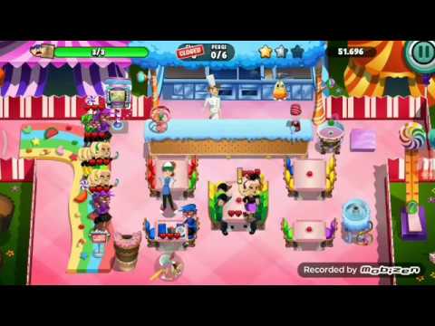 Diner dash level 166 bintang 3 - Candy Carnival