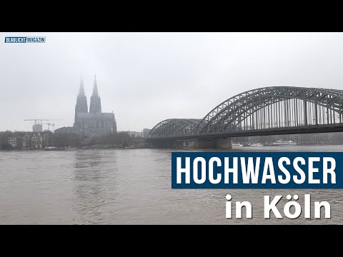Die Hochwasserlage in Köln am 01.02.2021