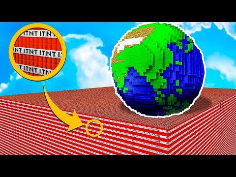 DISTRUGGIAMO IL MONDO DI MINECRAFT CON 100.000 TNT!!