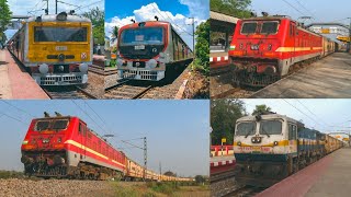 [5 in 1] Amazing high speed EMU local trains & Express trains skipping