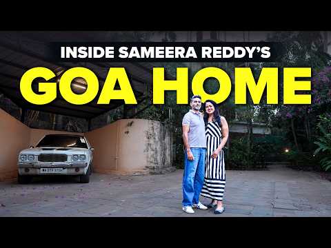Inside Sameera Reddy & Akshai Varde’s Goa Bungalow | Vintage Cars, Lush Garden & Chill Goa Life 