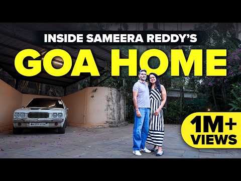Inside Sameera Reddy & Akshai Varde’s Goa Bungalow | Vintage Cars, Lush Garden & Chill Goa Life 