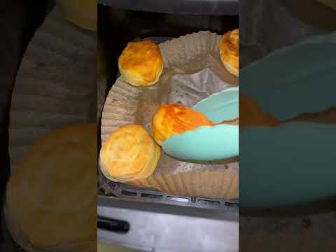 MAKING BISCUITS IN THE AIR FRYER.