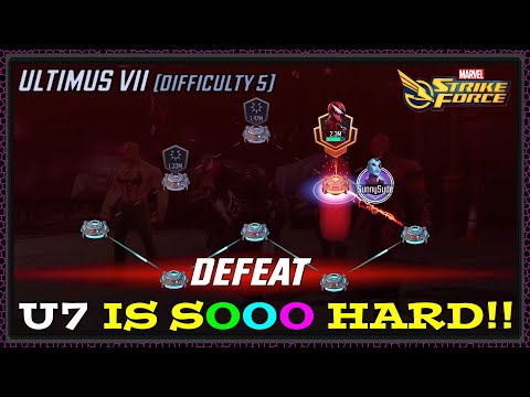 ULTIMUS 7 [DIFFICULTY 5] IS SUCH A STRUGGLE!!  My Attempt At First 3 Nodes!! Marvel Strike Force