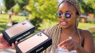 I Gave New Phones to Strangers... But Made Them Choose! – iPhone vs Samsung Galaxy Note20
