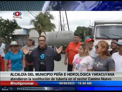 Alcaldía del municipio Peña e Hidrología de Yaracuy sustituyeron tubería en el sector Camino Nuevo